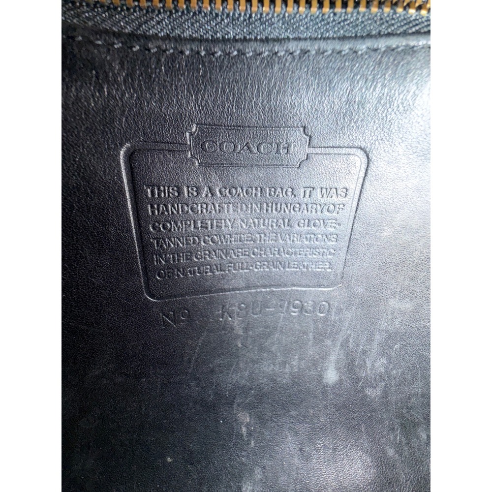 Vtg Coach Murphy Blk Leather Bag Crossbody Turnlock Brass Classic 9930 Mini - Picture 8 of 15